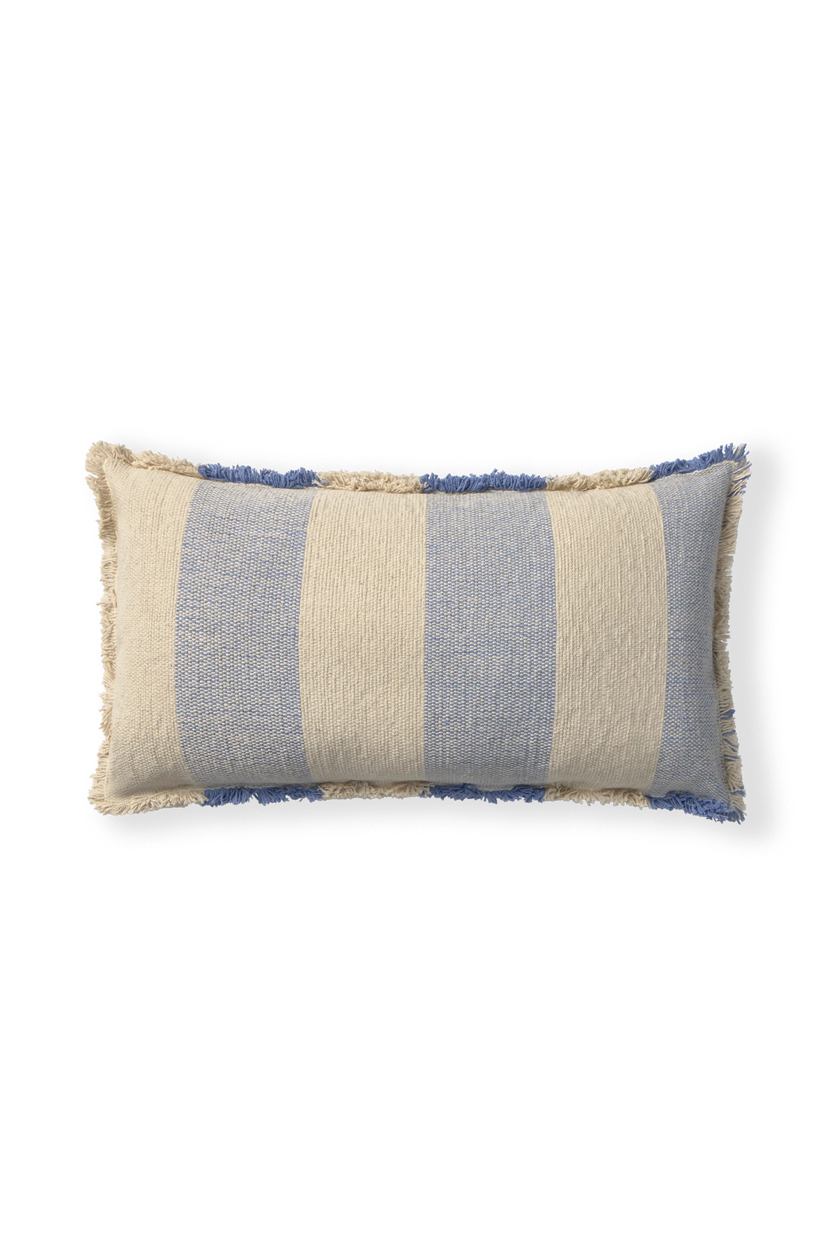 RECTANGULAR CUSHION LINES BLUE