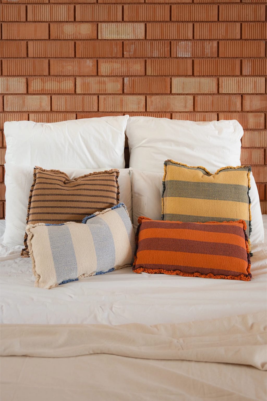 CUSCINO RETTANGOLARE LINES TERRACOTA