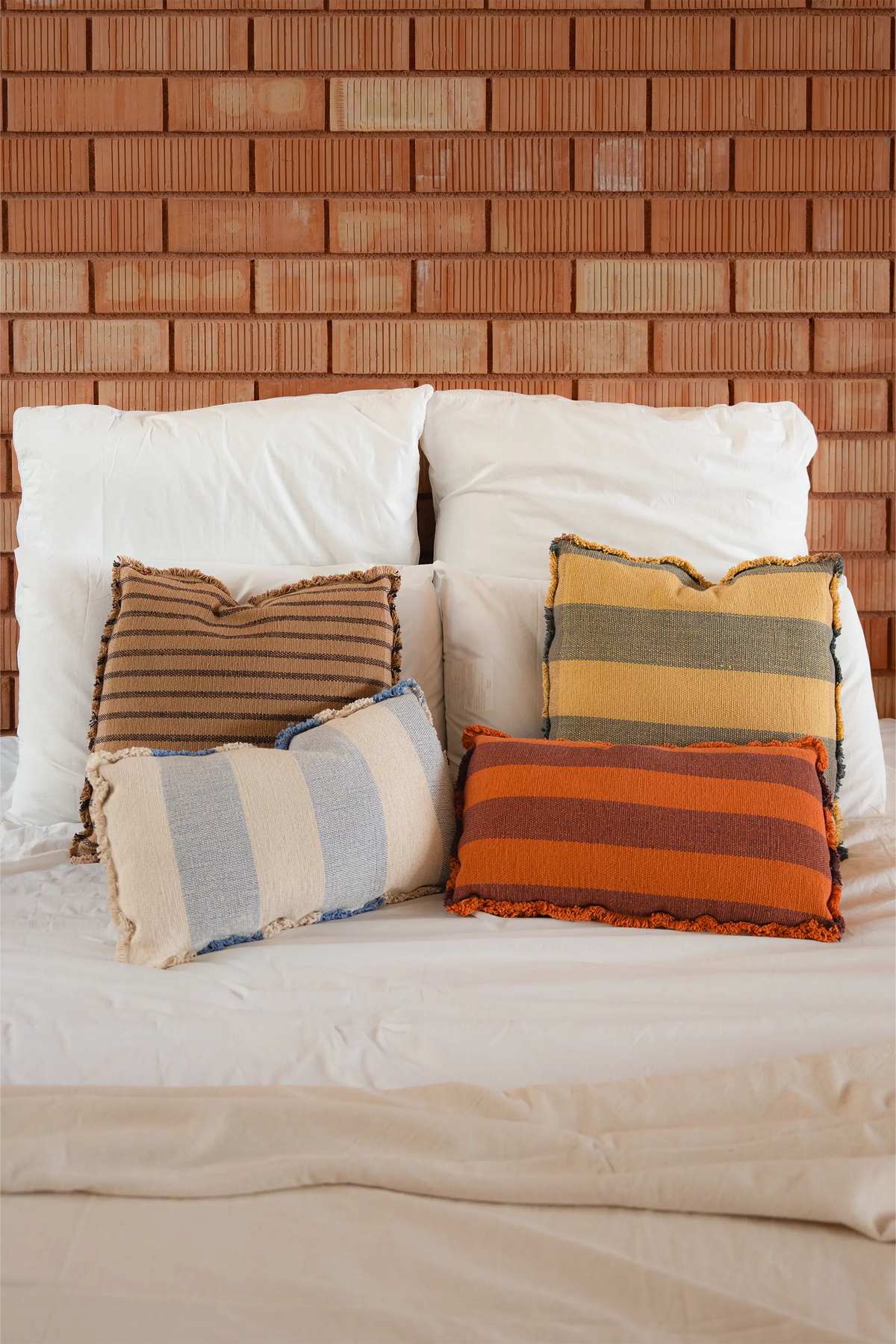 CUSCINO RETTANGOLARE LINES TERRACOTA