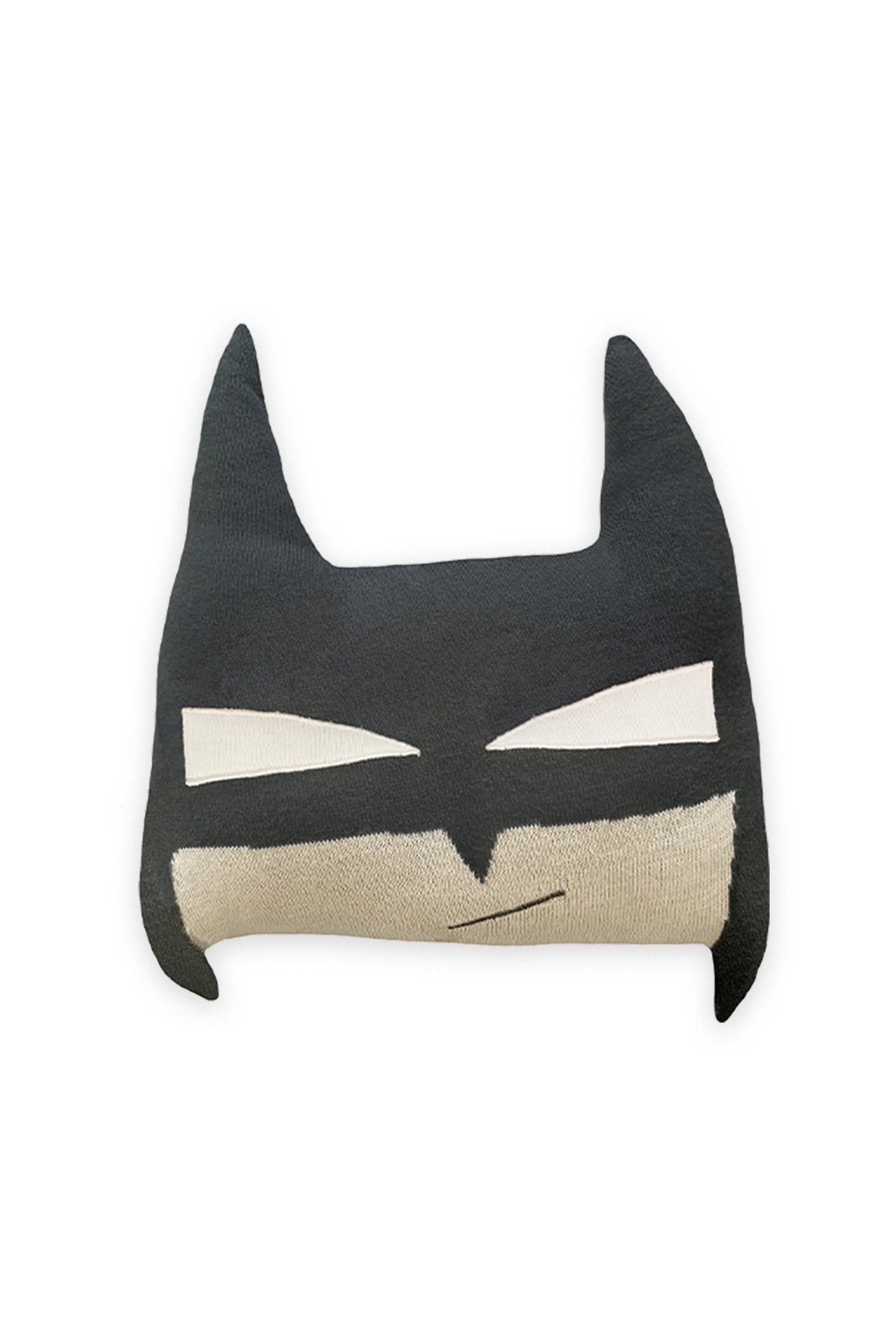 Knitted cushion Batboy