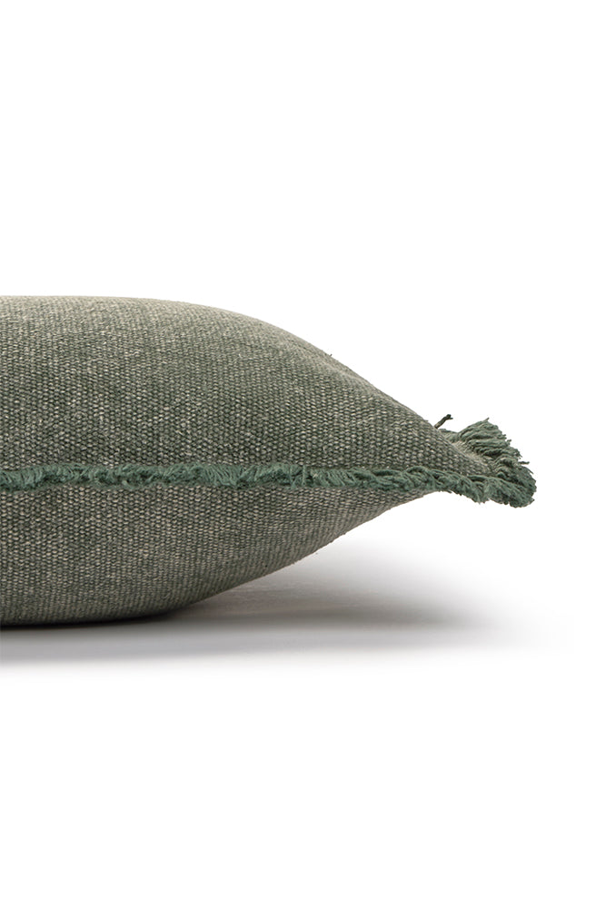 CUSCINO RETTANGOLARE STONEWASHED DUCK GREEN