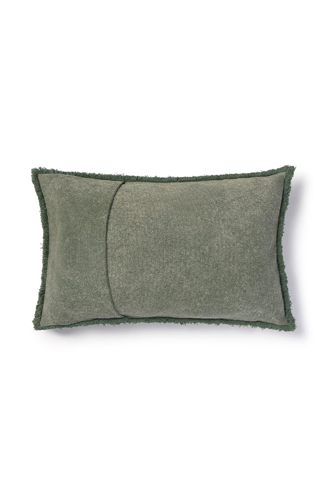 CUSCINO RETTANGOLARE STONEWASHED DUCK GREEN
