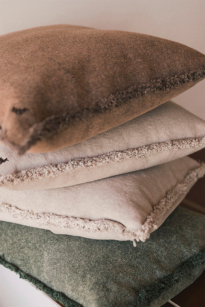 CUSCINO RETTANGOLARE STONEWASHED DUCK GREEN