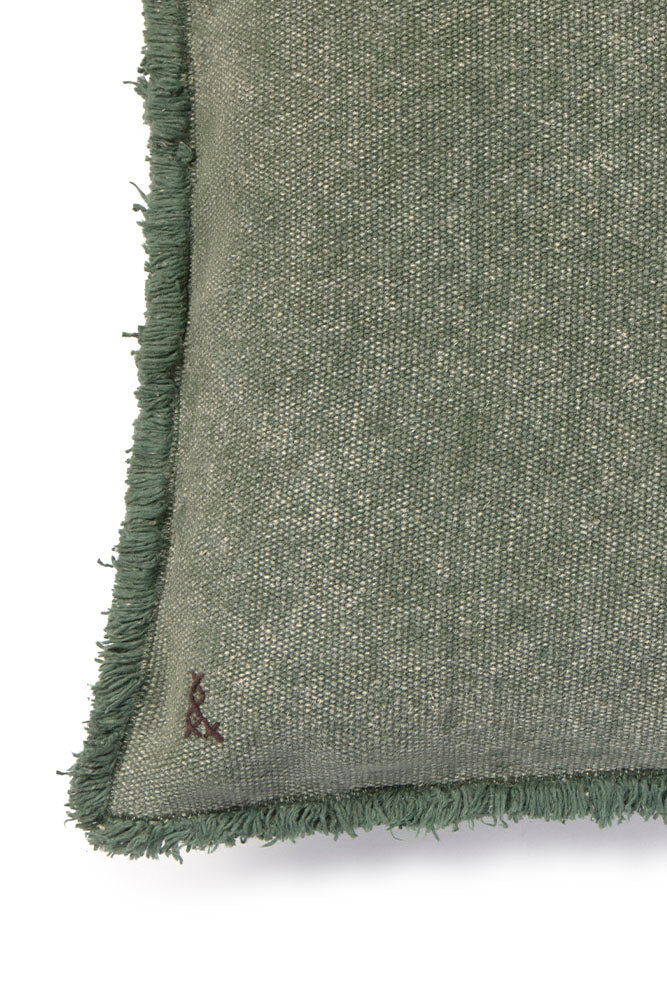 CUSCINO RETTANGOLARE STONEWASHED DUCK GREEN
