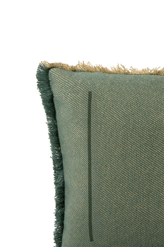 RECHTECKIGES KISSEN VERTICAL DUCK GREEN