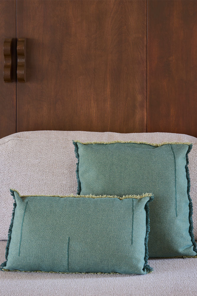 QUADRATISCHES KISSEN VERTICAL DUCK GREEN