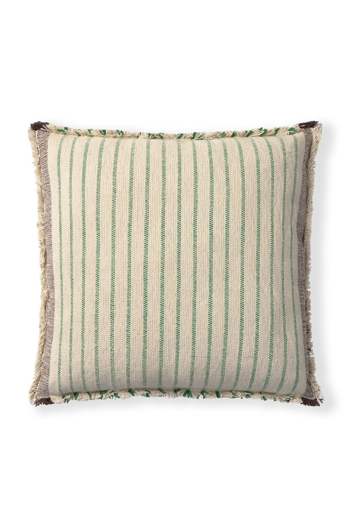 SQUARE CUSHION LINES GREEN