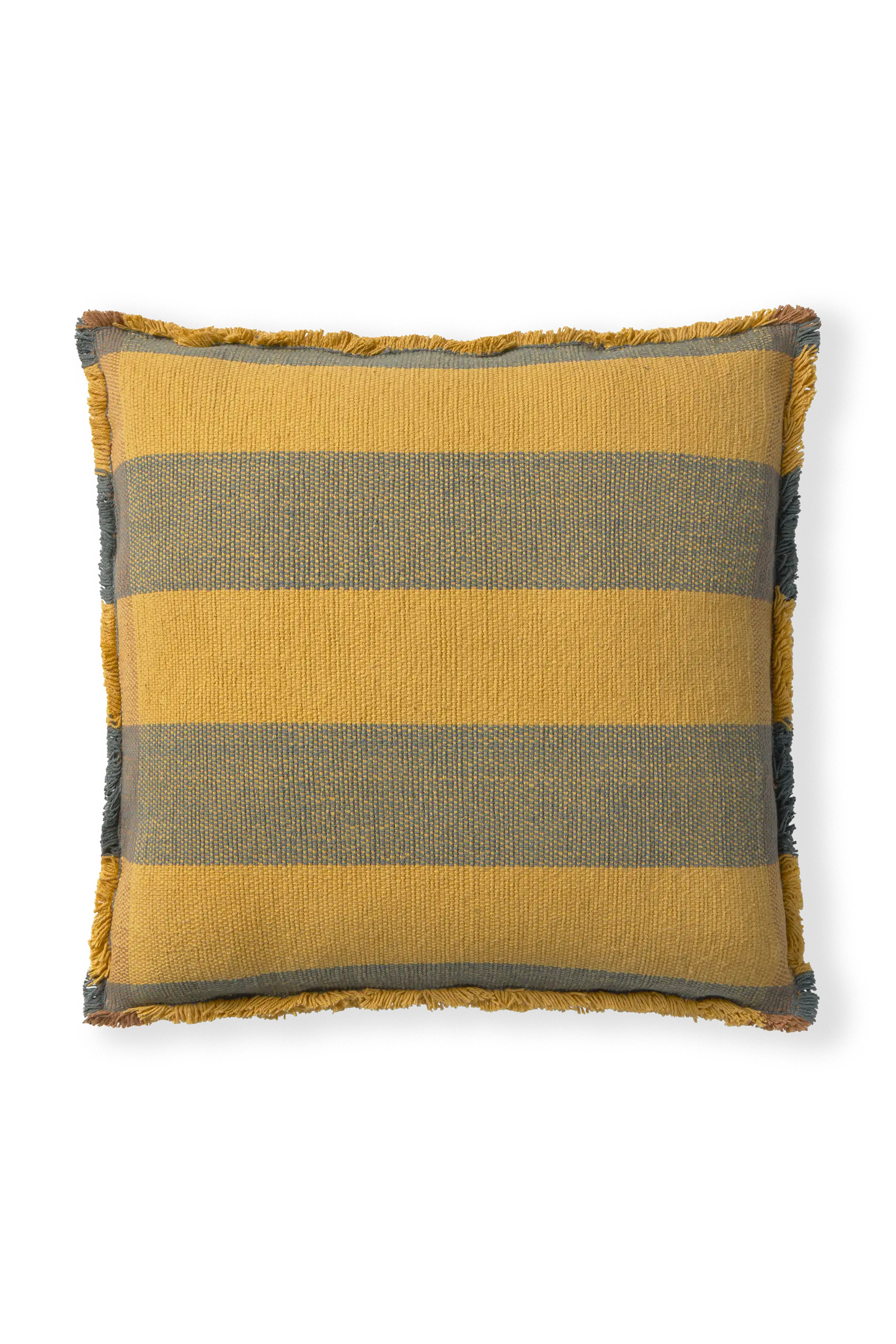 SQUARE CUSHION LINES OCHRE