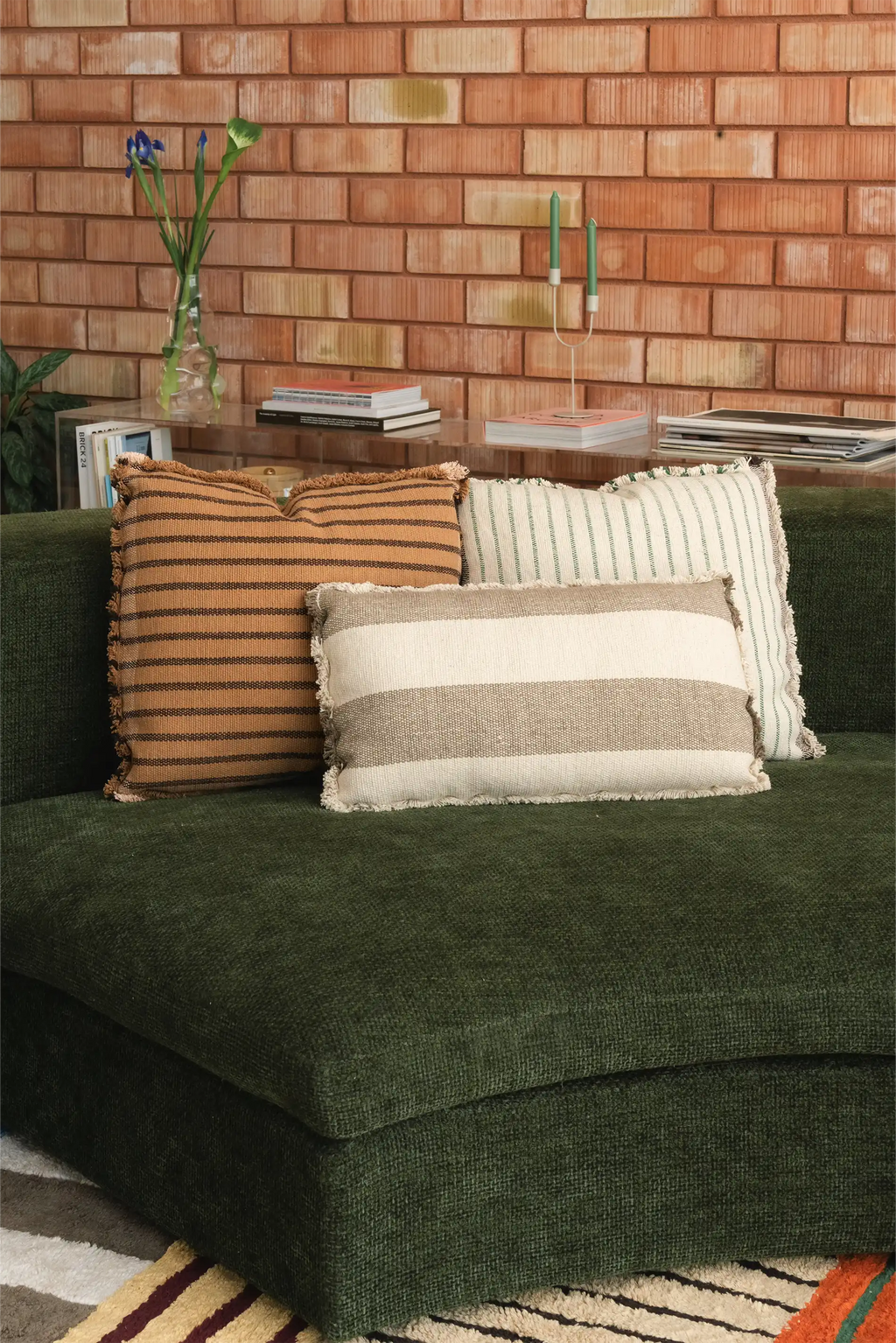 KISSEN LINES OCHRE