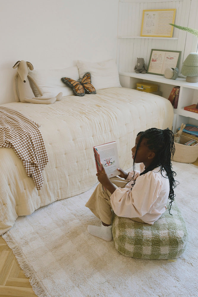 TAPIS LAVABLE VICHY IVORY