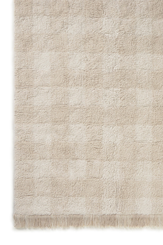 WASCHBARER TEPPICH VICHY IVORY