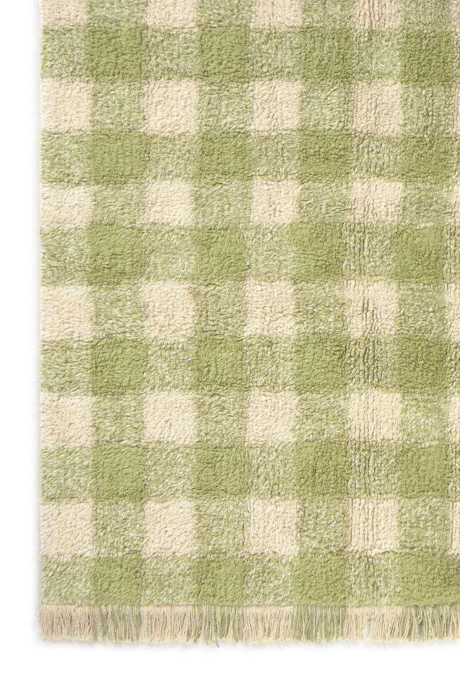 TAPIS LAVABLE VICHY MATCHA