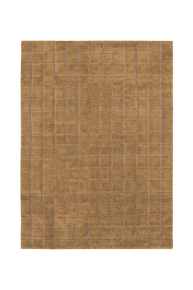 TAPIS EN LAINE MOSAIC OCHRE