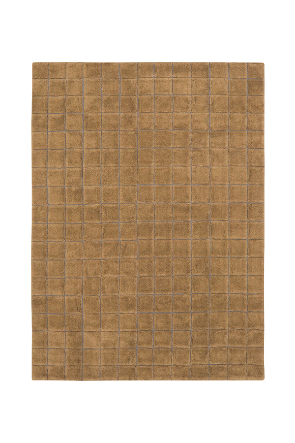 TAPIS EN LAINE MOSAIC OCHRE