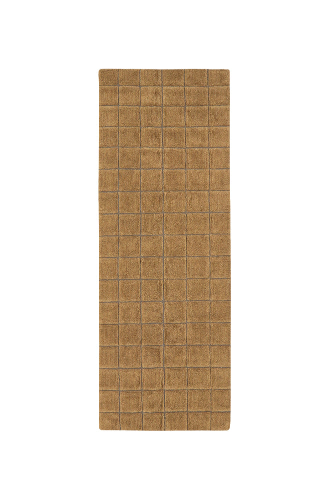 TAPIS EN LAINE DE COULEUR MOSAIC OCHRE