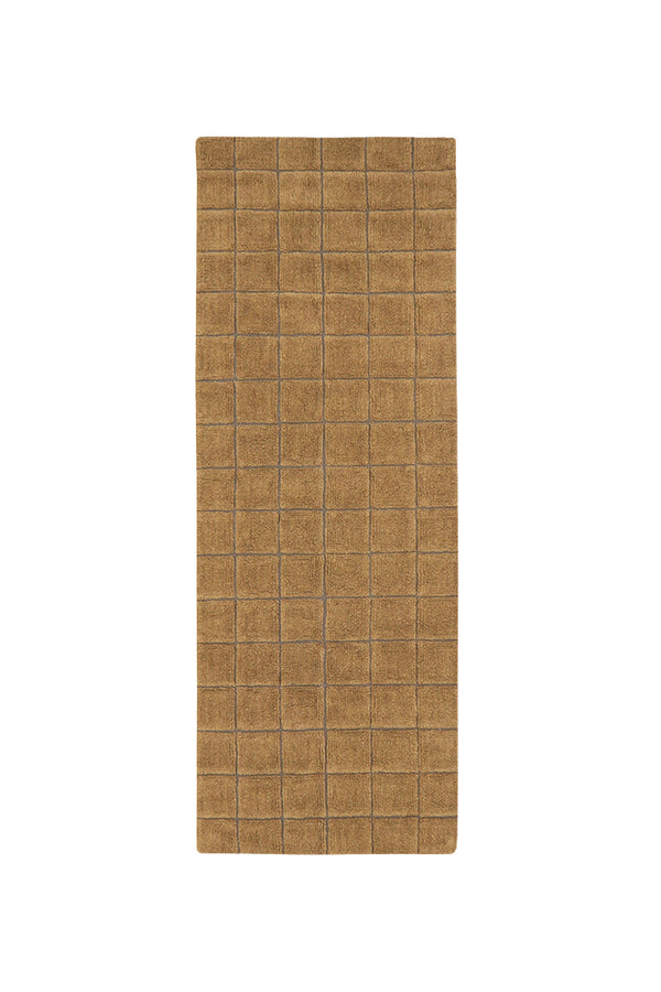 TAPIS EN LAINE DE COULEUR MOSAIC OCHRE