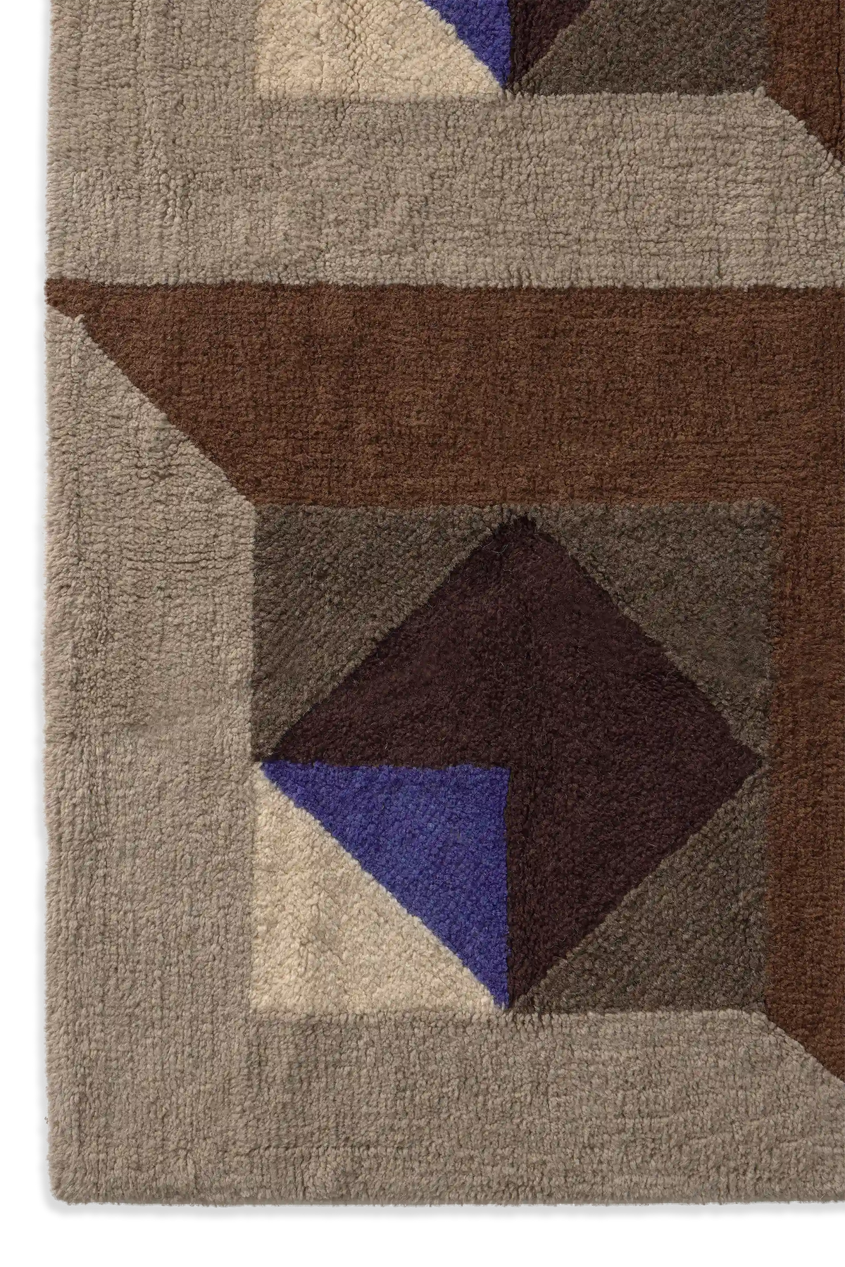WOOL RUNNER RUG TESSERA BROWN