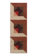 WOOL RUNNER RUG TESSERA RED