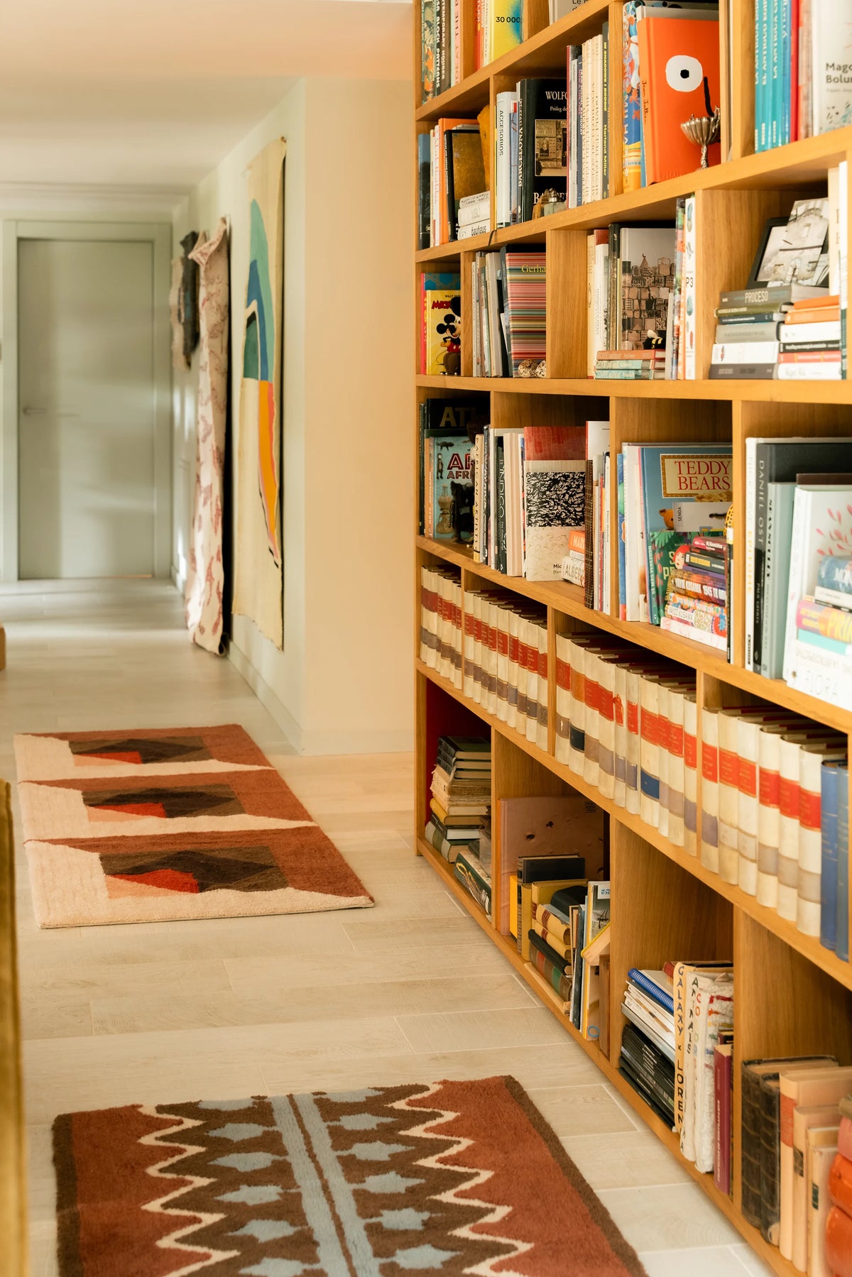 WOOL RUNNER RUG TESSERA RED