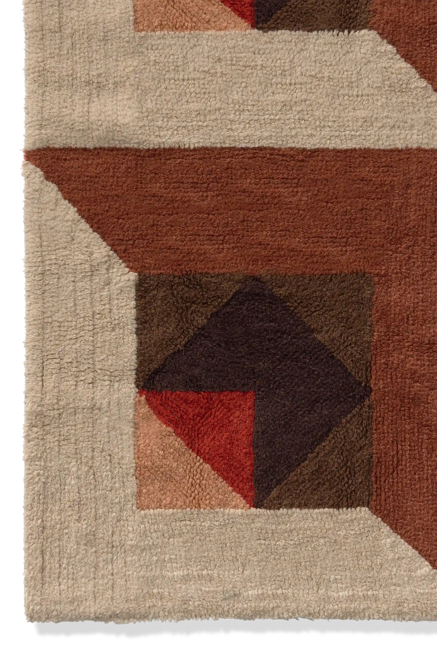 WOOL RUG TESSERA RED SMALL