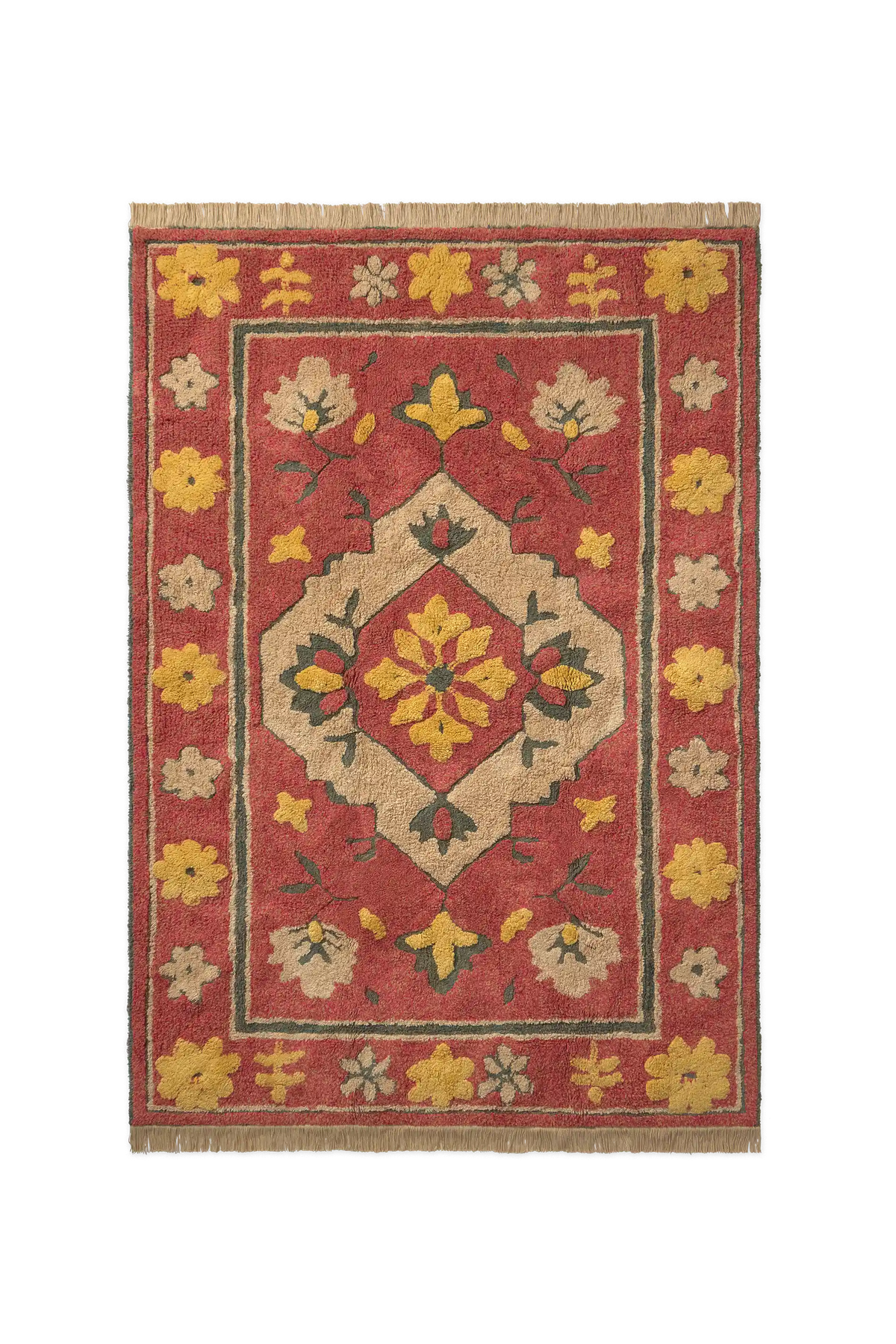 WASHABLE RUG PERSIAN RED