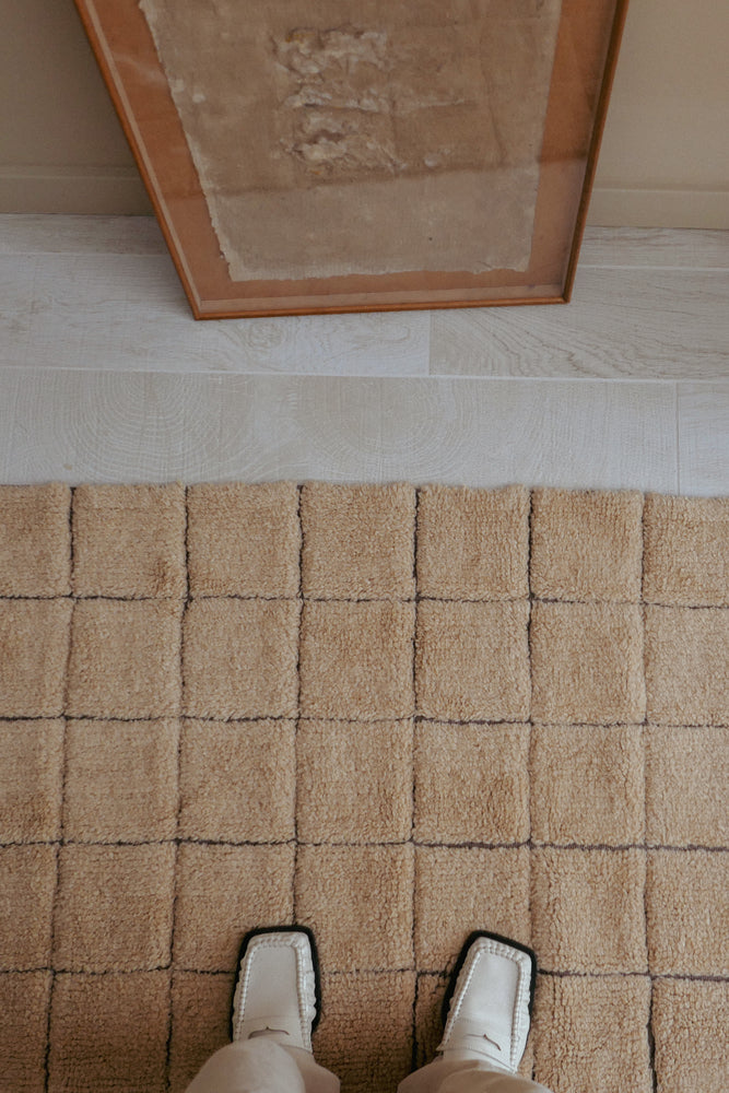 TAPPETO IN LANA PER CORRIDOIO MOSAIC AMBER