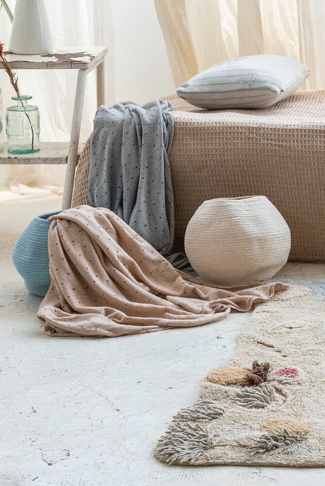 BABY BLANKET BISCUIT DUNE WHITE Lorena Canals