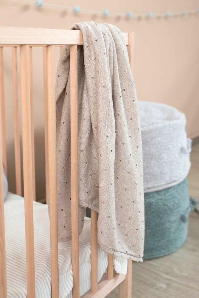 BABY BLANKET BISCUIT DUNE WHITE Lorena Canals