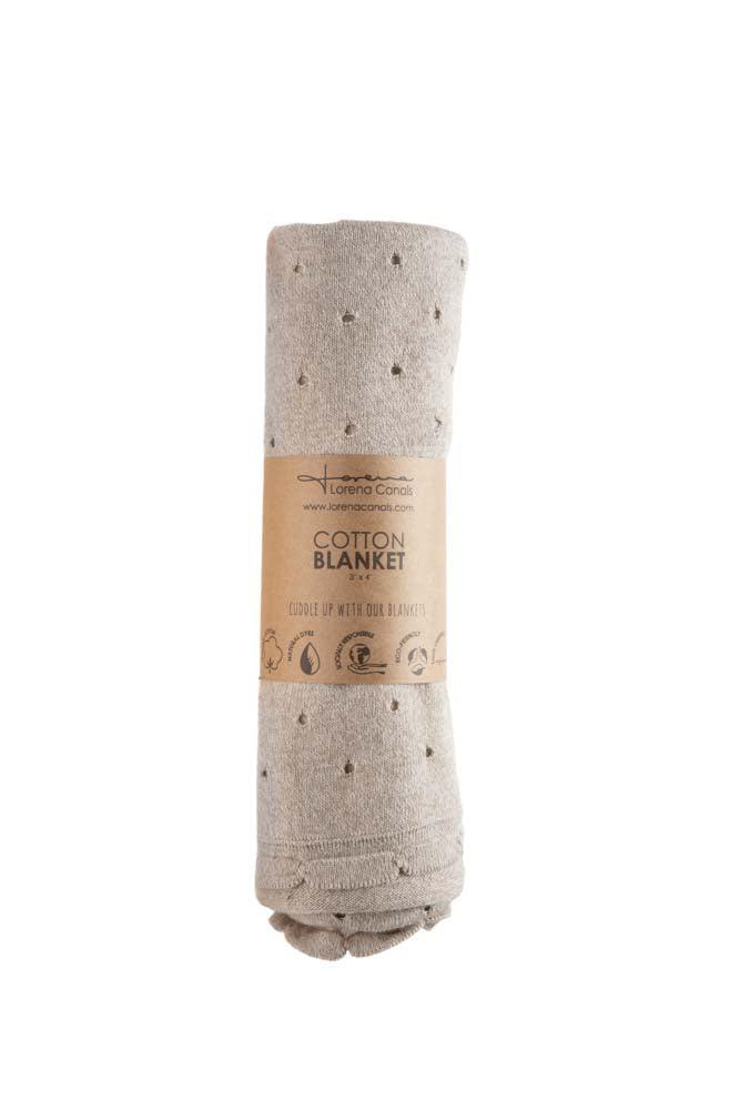 BABY BLANKET BISCUIT DUNE WHITE Lorena Canals