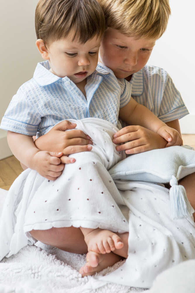 BABY BLANKET BISCUIT WHITE Lorena Canals