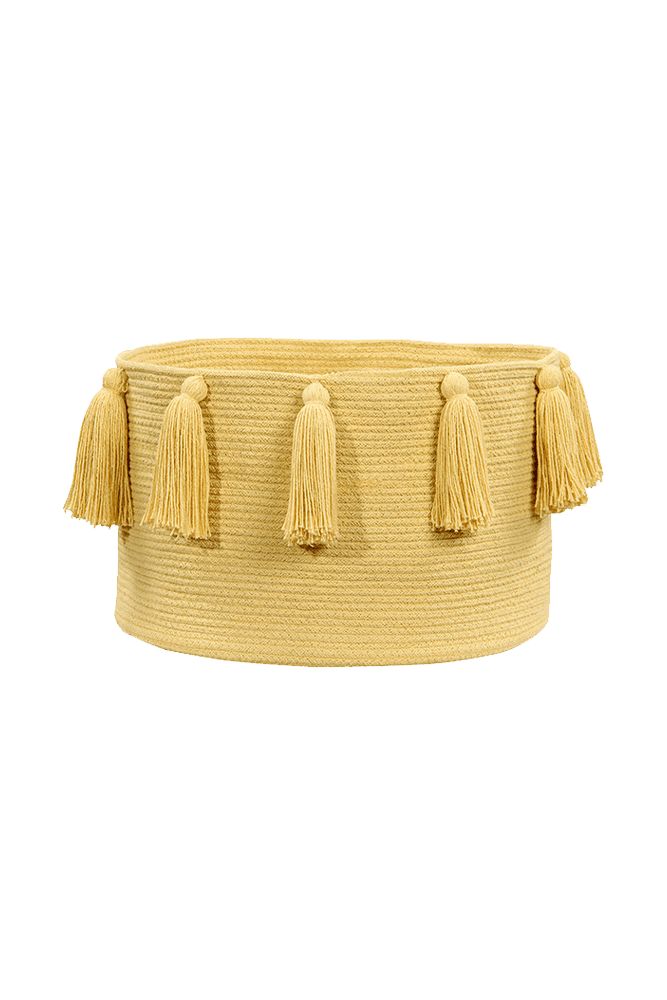 PANIER TASSELS YELLOW