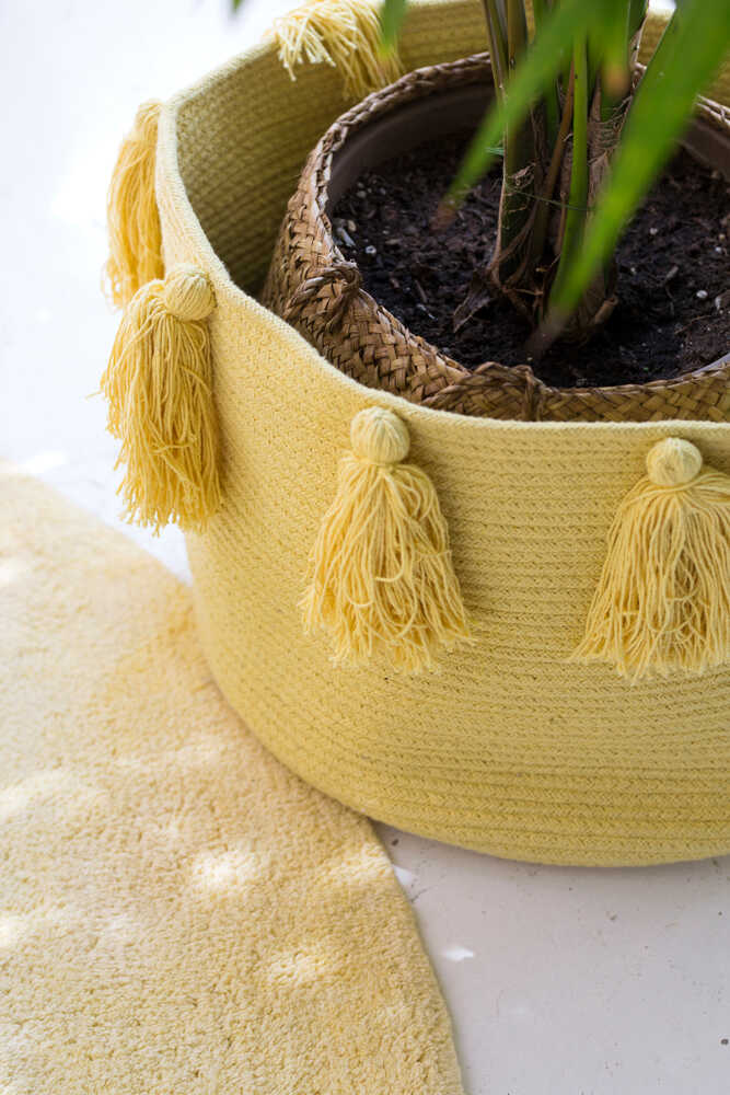 BASKET TASSELS YELLOW Lorena Canals