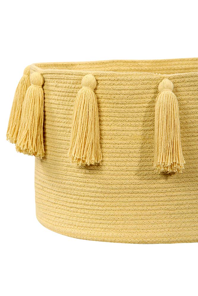 BASKET TASSELS YELLOW Lorena Canals