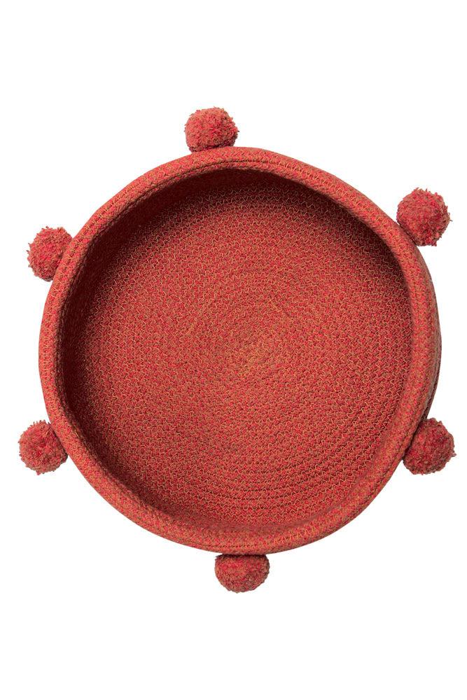 BASKET TRAY BRICK RED Lorena Canals