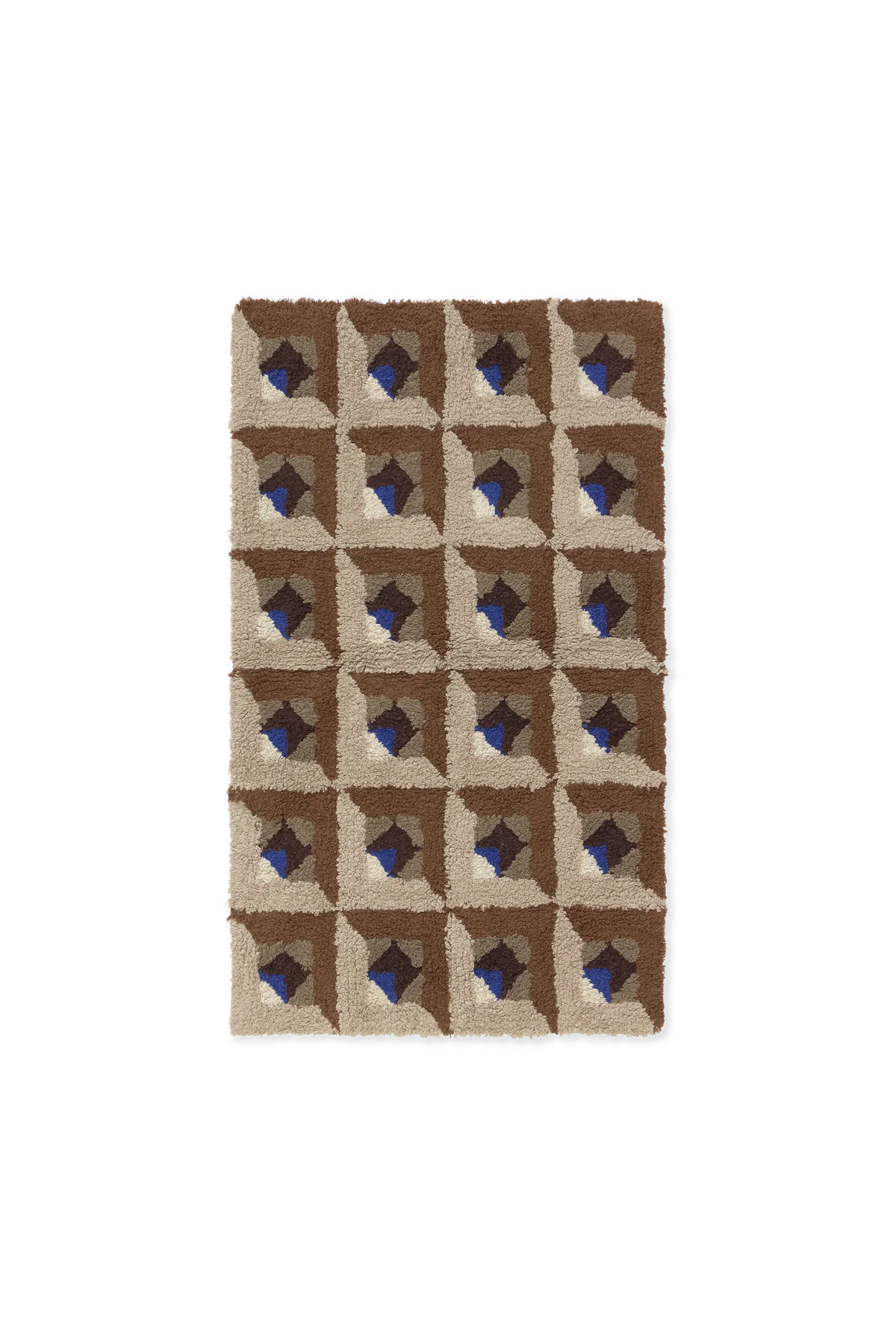 BATHROOM COTTON RUG TESSERA BROWN