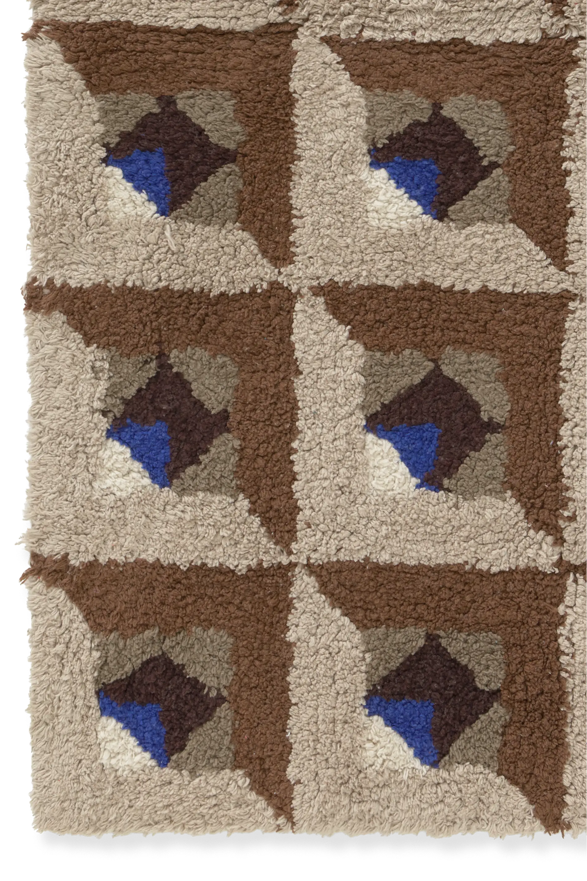 BATHROOM COTTON RUG TESSERA BROWN