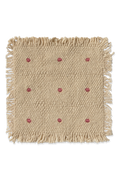 SET DE 4 DESSOUS DE VERRE DOTS BEIGE