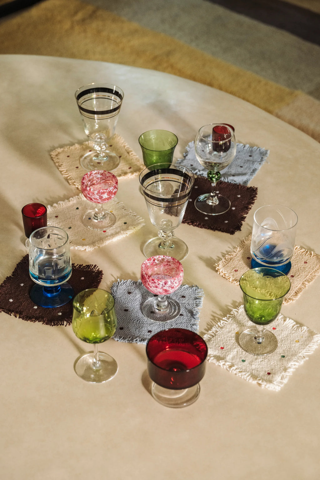 UNTERSETZER DOTS COFFEE BEAN - 4ER-SET