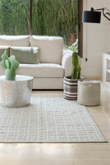 COTTON RUG ROMBINI OLIVE GREEN HOOME