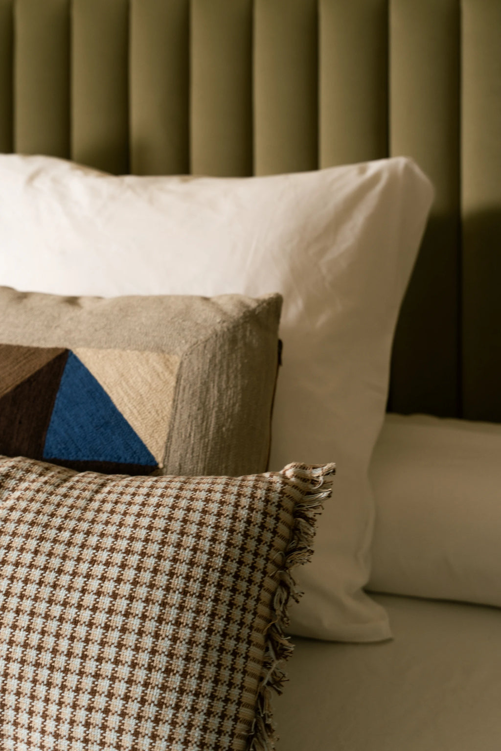 CUSHION PEPITA BLUE