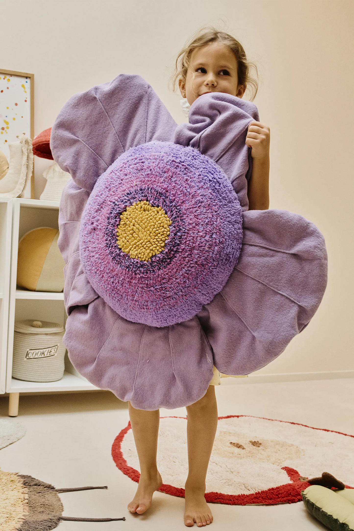 CUSCINO DA PAVIMENTO PURPLE POPPY