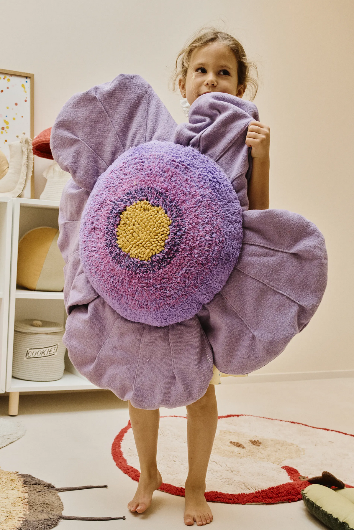CUSCINO DA PAVIMENTO PURPLE POPPY