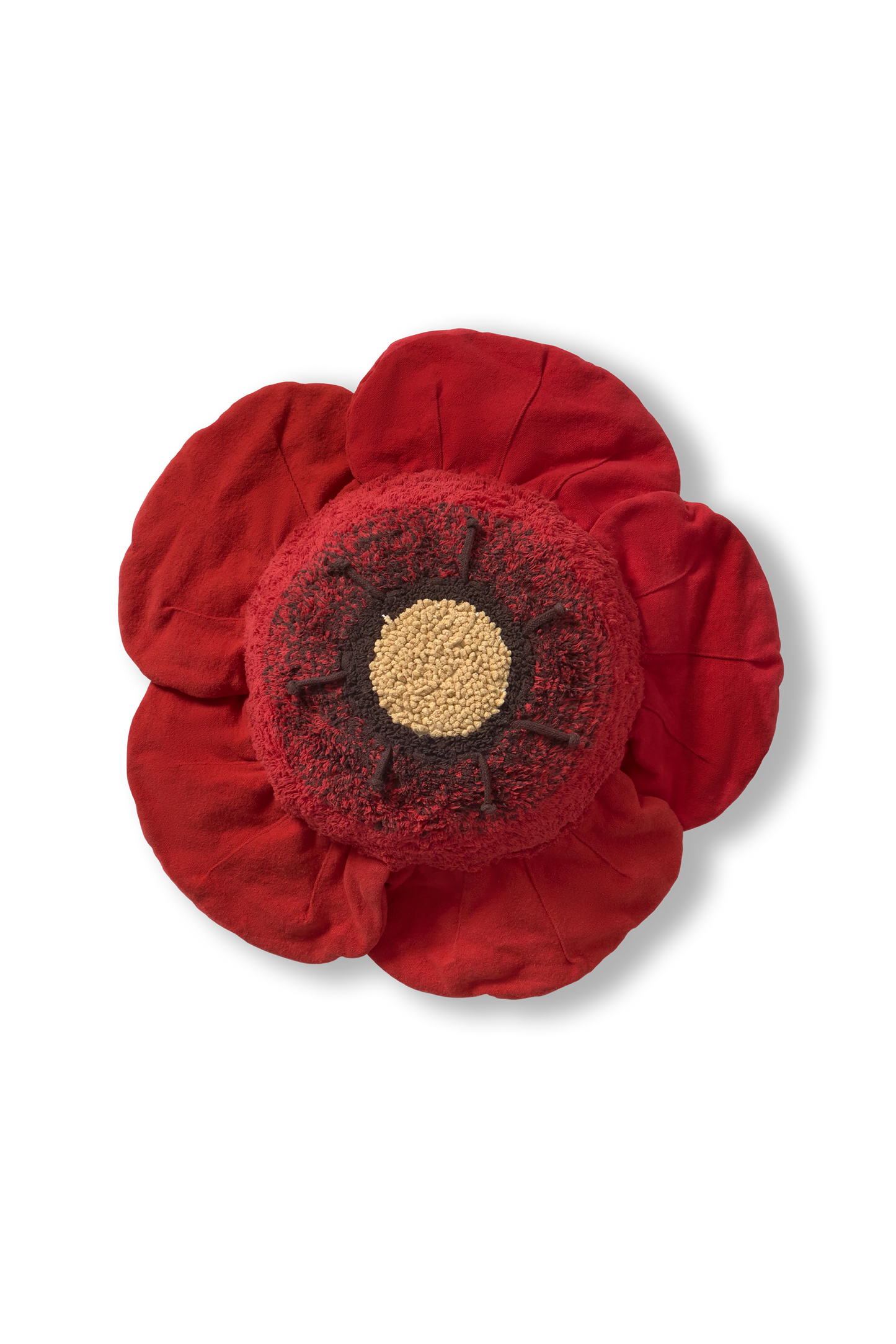 FLOOR CUSHION RED POPPY