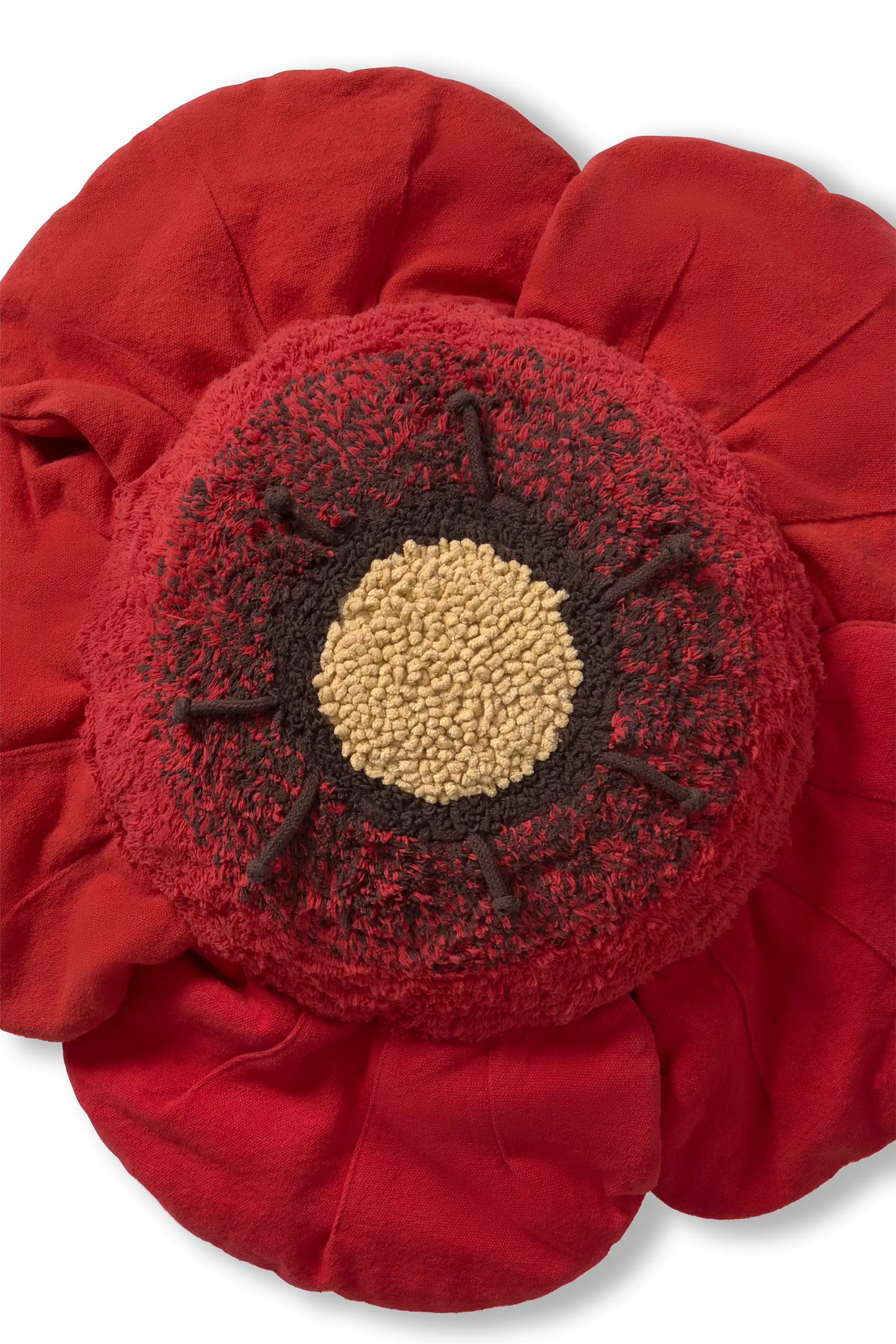 FLOOR CUSHION RED POPPY