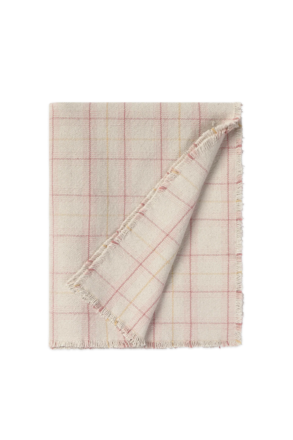 HANDLOOM KINDERBETT-DECKE TARTAN ROSE
