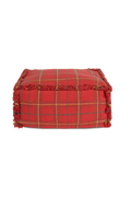 HANDLOOM POUF MAPPLE RED
