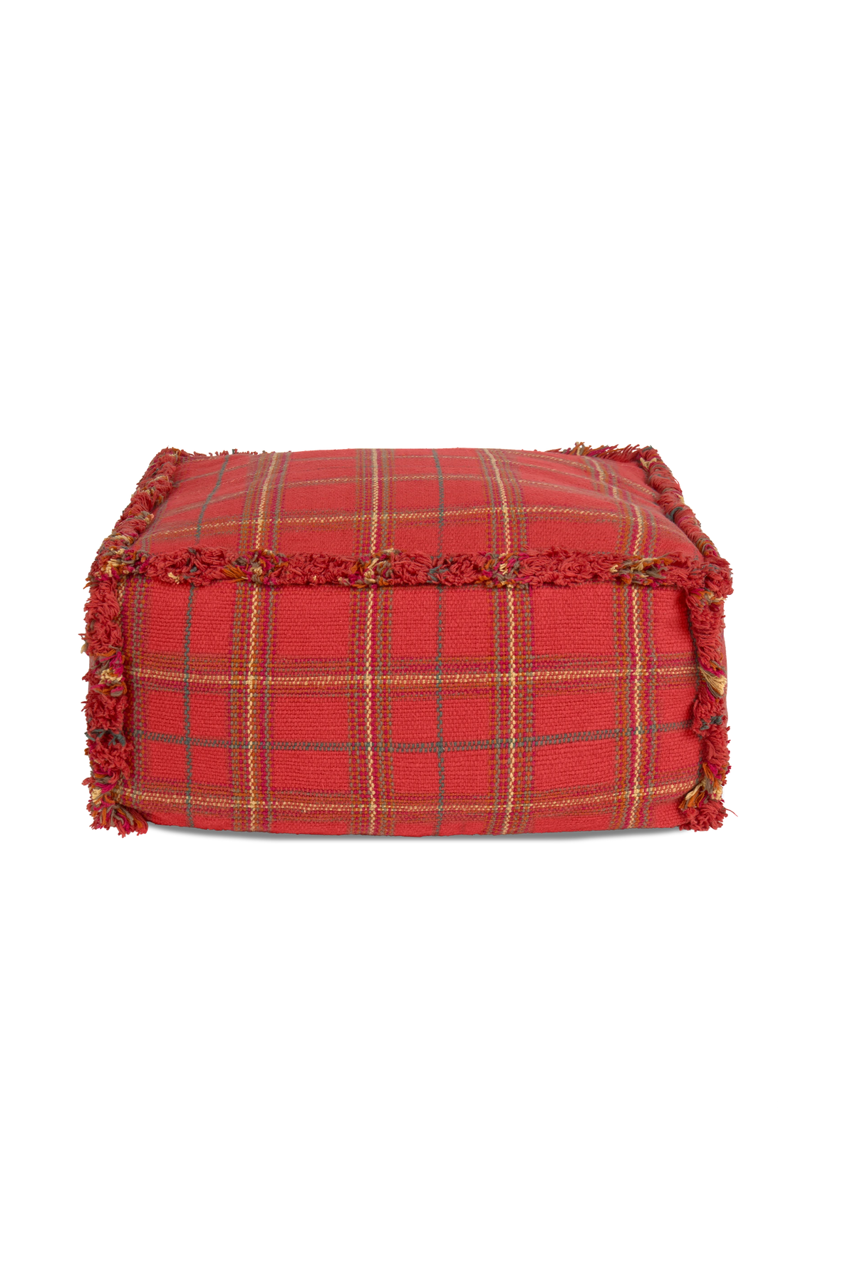POUF HANDLOOM MAPPLE RED