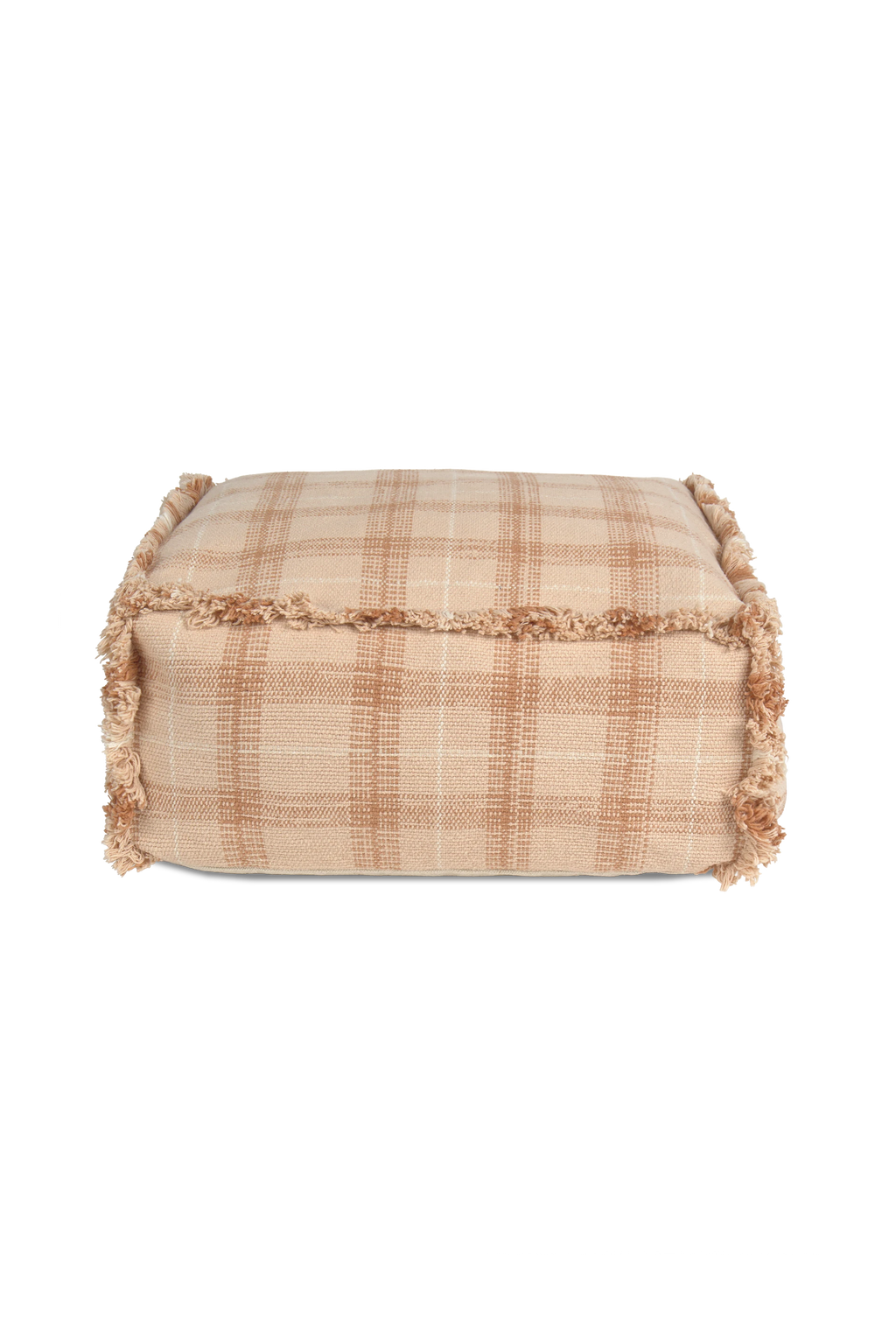 HANDLOOM POUF ROSE
