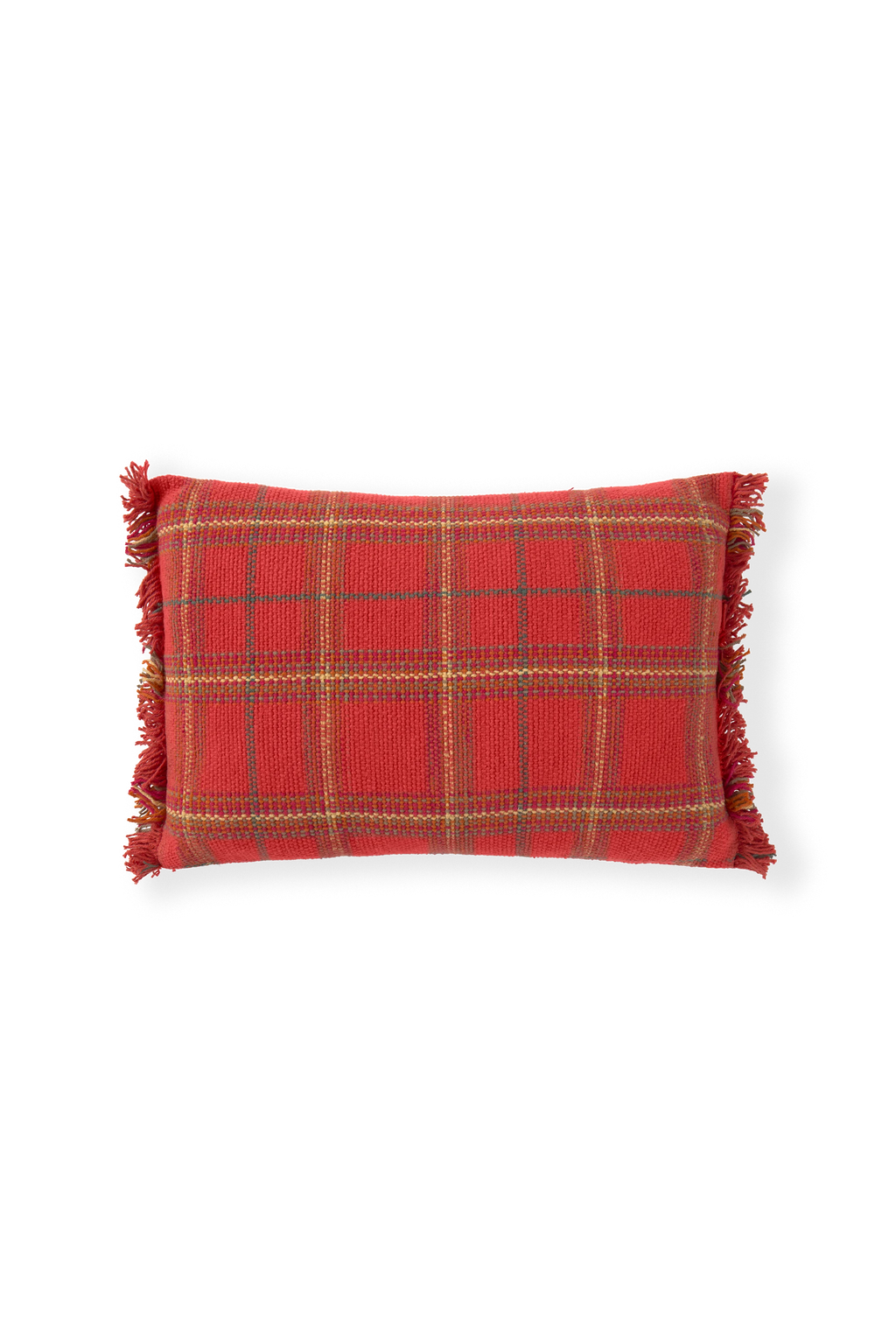 HANDLOOM CUSHION MAPPLE RED