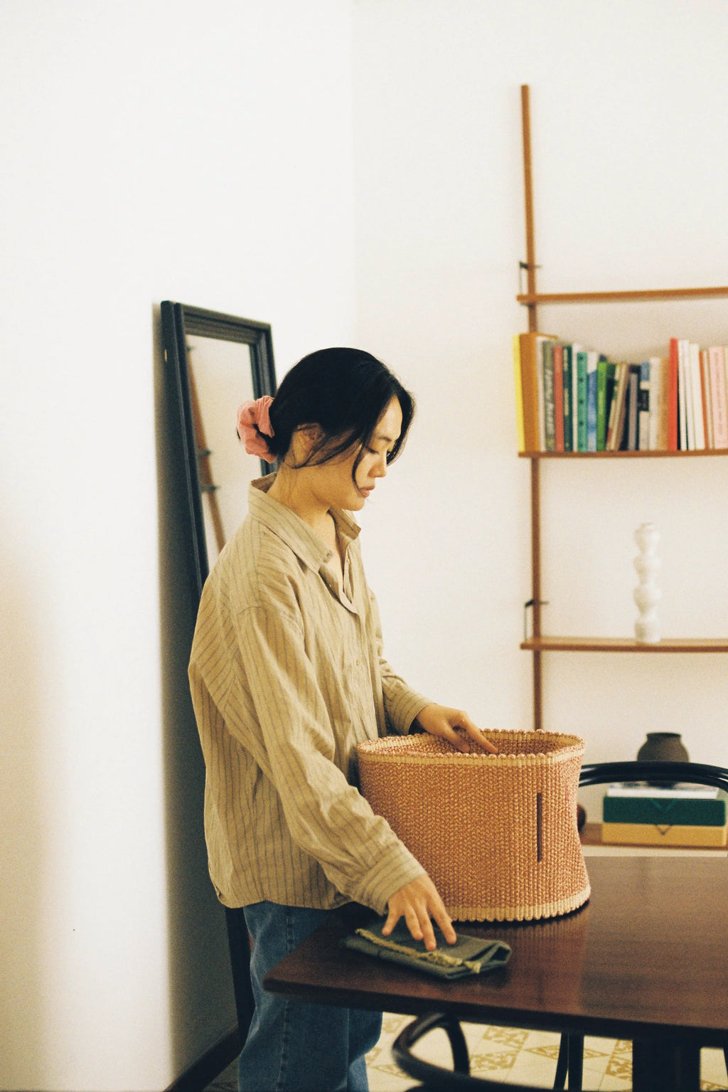 HANDLOOM KORB VERTICAL TERRACOTA